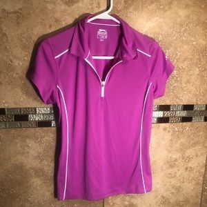 Zip Up Pink Golf Shirt